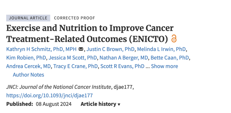 Exercise and Nutrition to Improve Cancer Treatment-Related Outcomes - Dana-Farber’s Breast Oncology Center